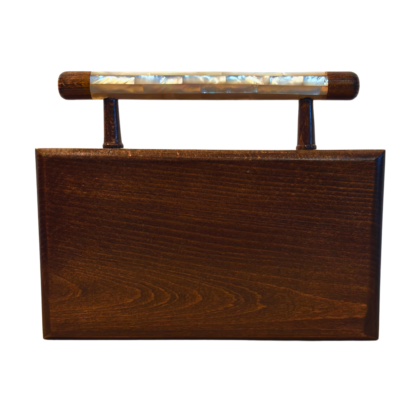 Sham – Bolso Damasquino de Lujo con Nácar Floral y Forro de Brocado