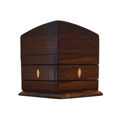 Scatola in Faggio Intagliata a Mano – Madreperla e Velluto, Design Orientale Senza Tempo