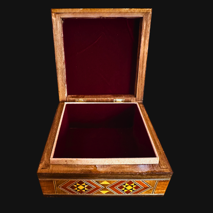 Damascene Mosaic Jewelry Box – Handcrafted Elegance