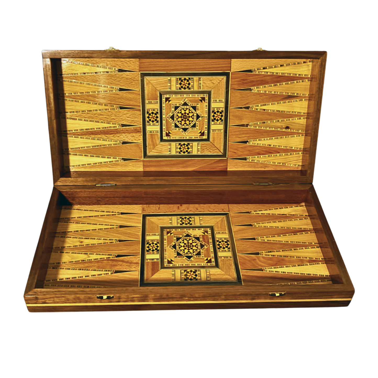 Handcrafted Damascene Chess & Backgammon Table by Gaby Al Dayeh – Classic Mosaic Design