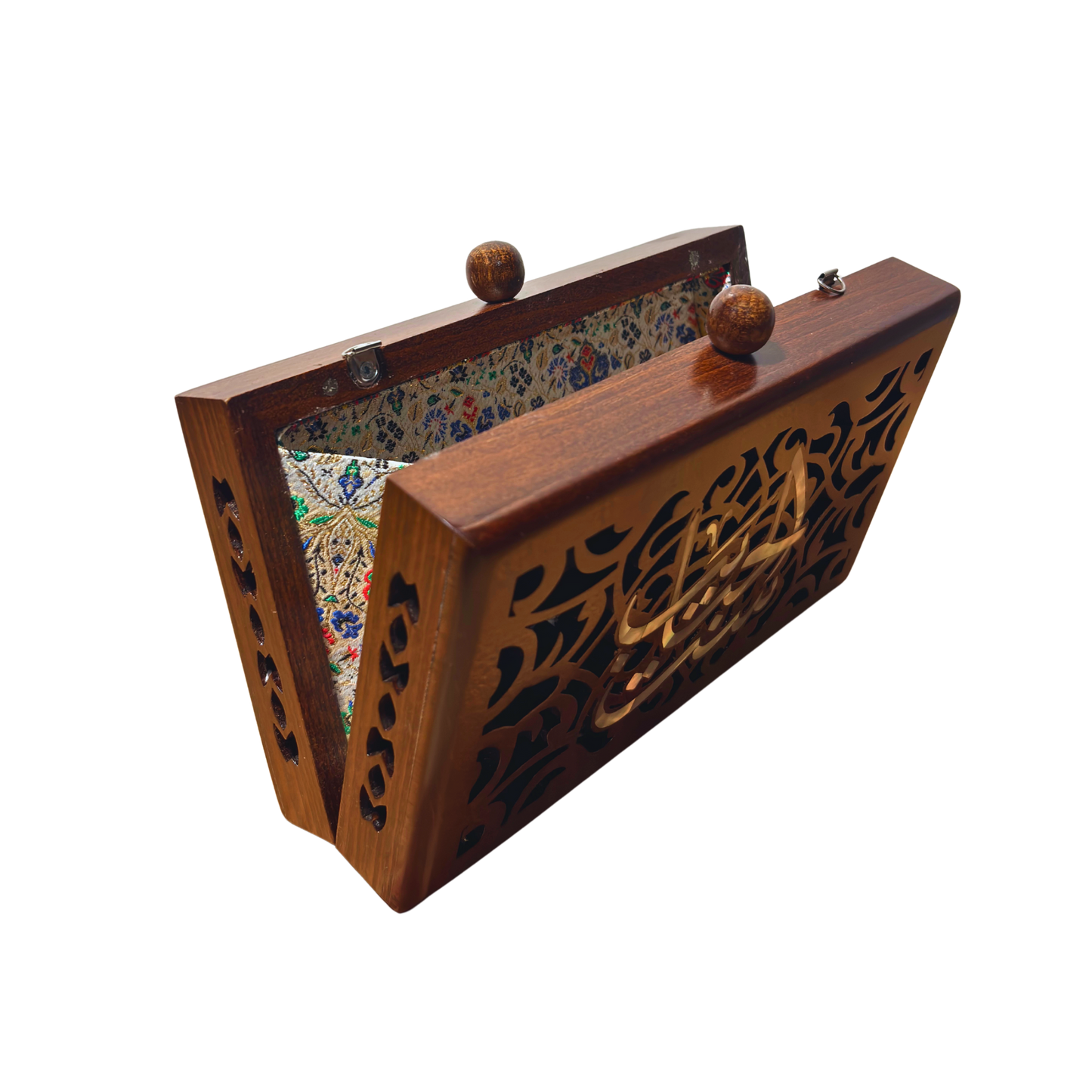 Mother – Luxury Damascene Clutch with Mother of Pearl & Brocade Interior