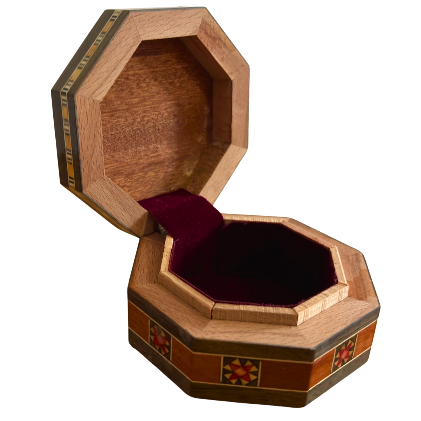 Damascene Mosaic Jewelry Box – Handcrafted with Mother of Pearl Inlay