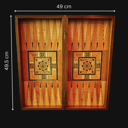 Table Damasquinée d’Échecs et de Backgammon Faite à la Main par Gaby Al Dayeh – Design Classique