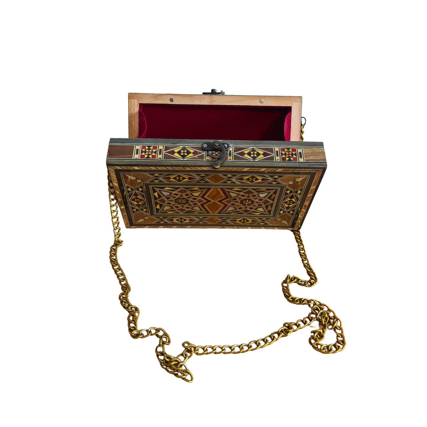 Sac à Main Damasquiné avec Nacre – Élégance Orientale Faite à la Main