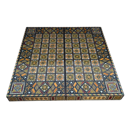 Juego de Ajedrez y Backgammon de Lujo – Arte Damasceno y Nácar