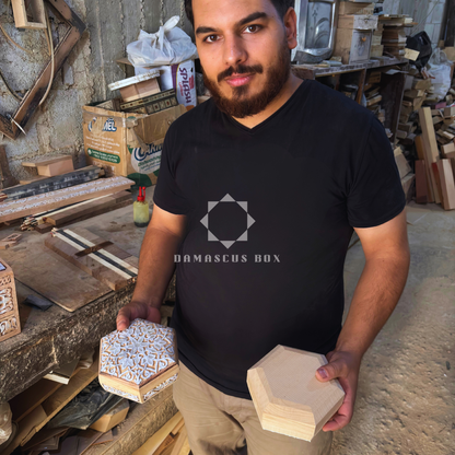 Damaszener Mosaik-Schmuckbox mit Schloss – Handgefertigtes Meisterwerk